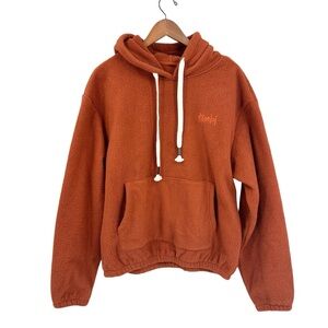 KSUBI Sherpa Fleece Hoodie Pullover Orange